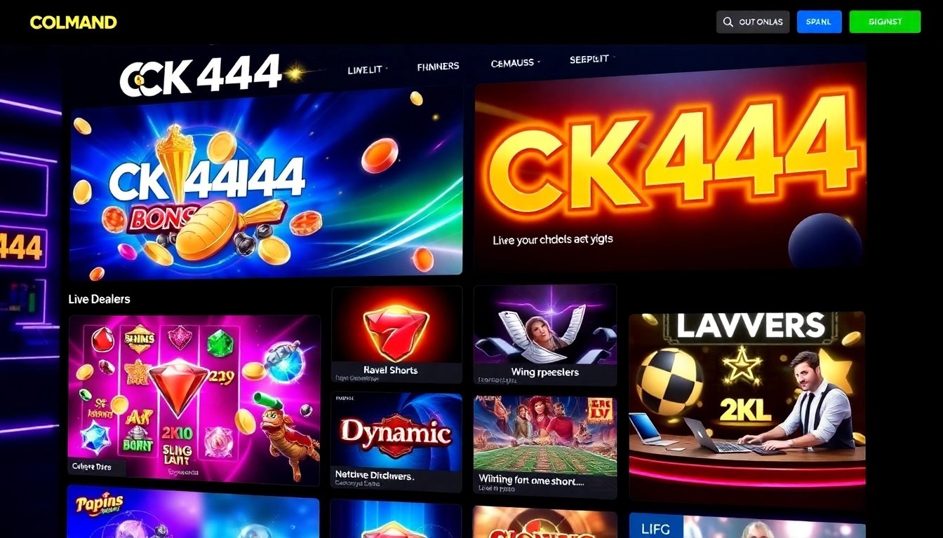 CK 444 online gaming platform with immersive slots, live casino, and sports betting action for Bangladesh players.
