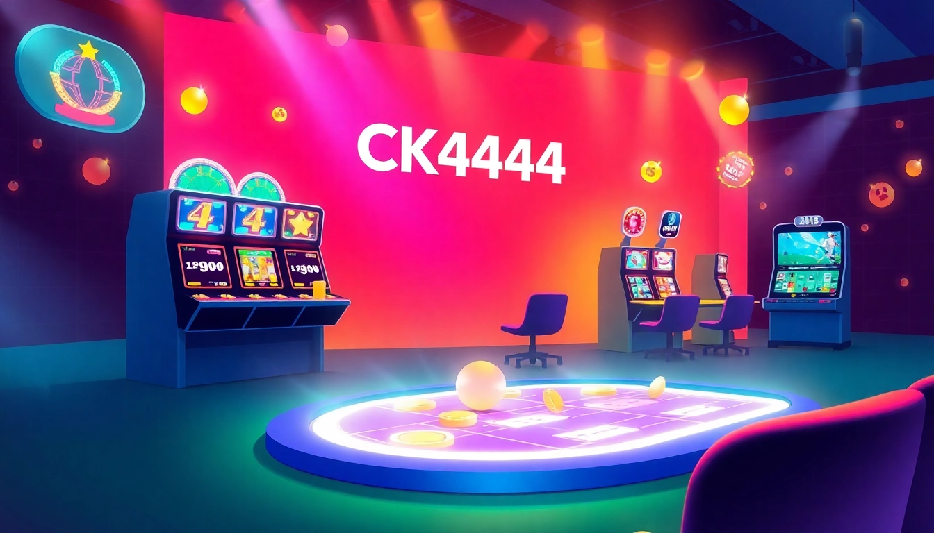 CK 444 online gaming platform promoting slots, live casino, and sports betting with engaging visuals for Bangladeshi players