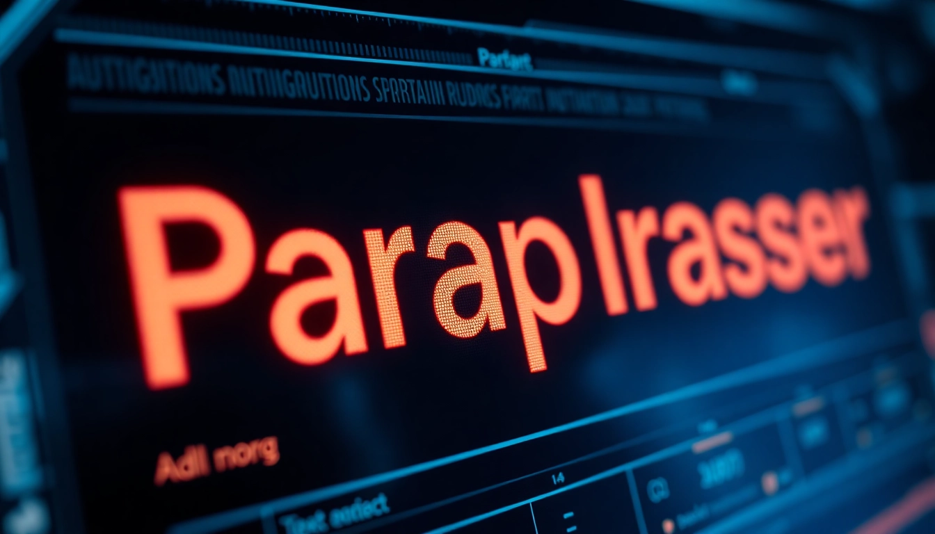 Paraphraser in action illustrating natural language processing with clear text correction,